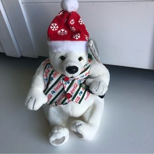 Christmas Vintage 1999 Coca Cola Plush Bear